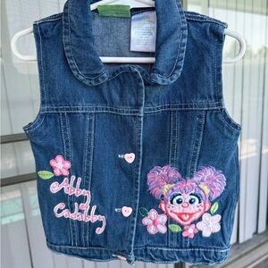 Sesame Street Blue and Pink Button Down Shirt